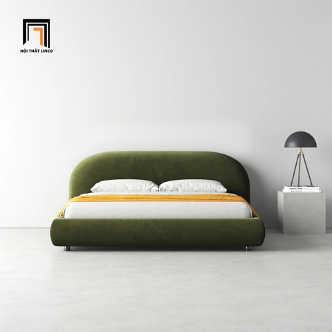 Giường ngủ xinh xắn cho chung cư GN63 Sadarius vải nhung