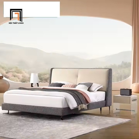 D1 Giường ngủ bọc nệm vải nỉ trẻ trung GN121 Ginlet 1m6 x 2m giá rẻ