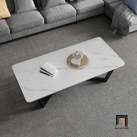O2 Bàn sofa mặt đá trắng BSF24 Sumee 1m x 50 phòng khách chung cư