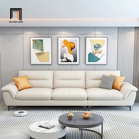 E1 Ghế sofa văng 3 nệm ngồi xinh xắn BT145 Solyn cho gia đình dài 2m3