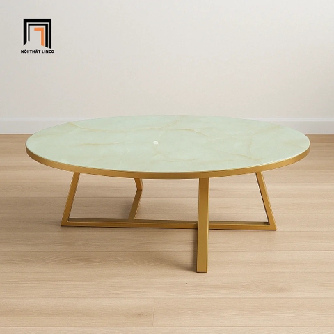 D1 Bàn trà phòng khách kính giả đá 1m x 50 BTPK1 Sergee giá rẻ