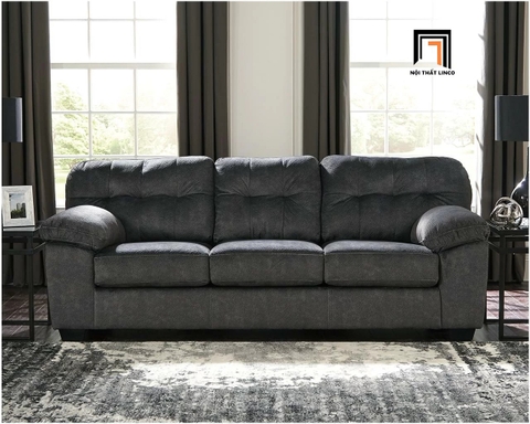 D5 Ghế sofa băng da công nghiệp màu đen BT31 Barrus 2m sang trọng