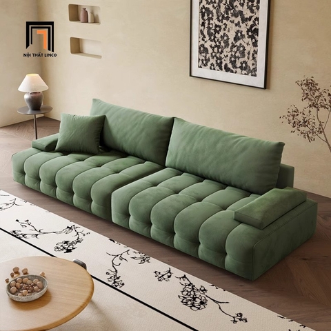 B2 Ghế sofa văng vải nhung BHQ5 Rawson 2m4 giật lún nổi bật