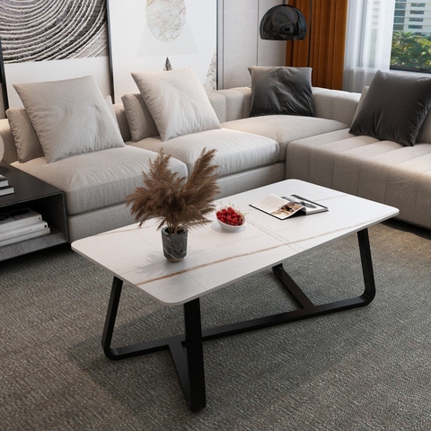 K1 Bàn sofa mặt đá chữ nhật BSF1 Crosso 1m văn phòng làm việc