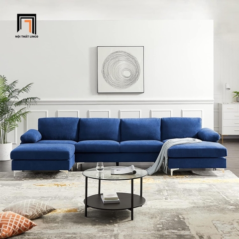 W3 Bộ ghế sofa góc chữ U giá rẻ GT64 Denavy 3m2 x 1m4 gia đình