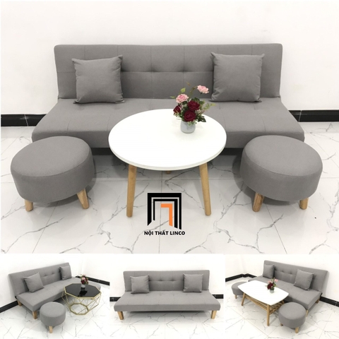 I3 Set ghế sofa giường nhỏ gọn SFG màu xám ghi dài 1m72 giá rẻ