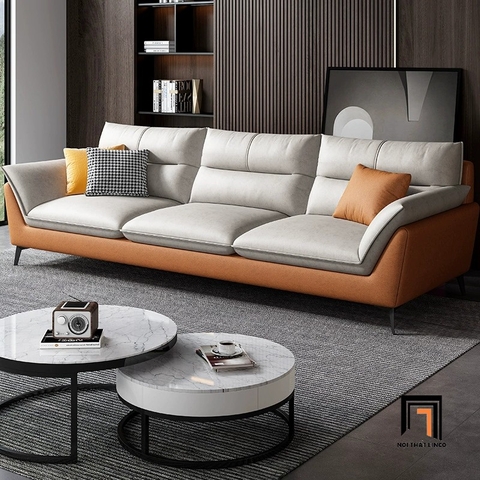 B1 Ghế sofa văng dài BHQ3 Kaoma 2m15 phối màu da cao cấp