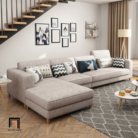 B1 Sofa góc L phòng khách sang trọng GT161 Charles 3m x 1m6 bọc vải