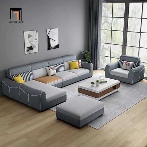 I2 Bộ ghế sofa phòng khách bọc vải KT7 Hady phối màu hiện đại