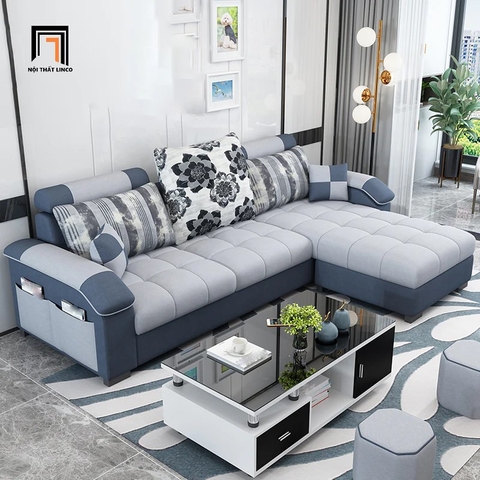 E1 Bộ ghế sofa góc cao cấp GT79 Slipco 2m4 x 1m6 phối màu đẹp