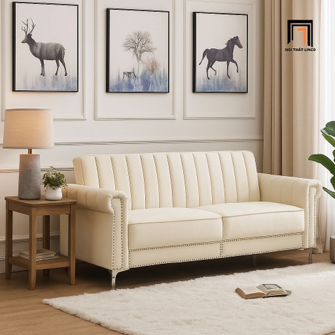 H1 Ghế sofa giường đa năng GB26 Ermera dài 2m trắng kem