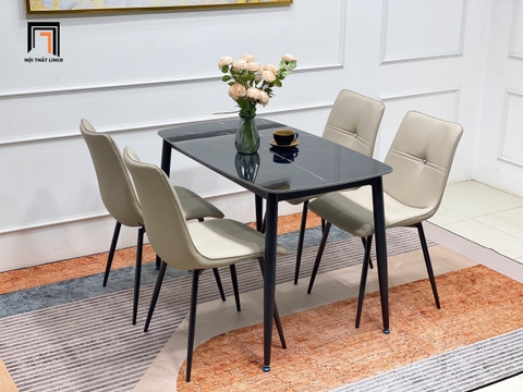 Set bàn ghế ăn 6-BAD4-G33-B66 cho gia đình sang trọng