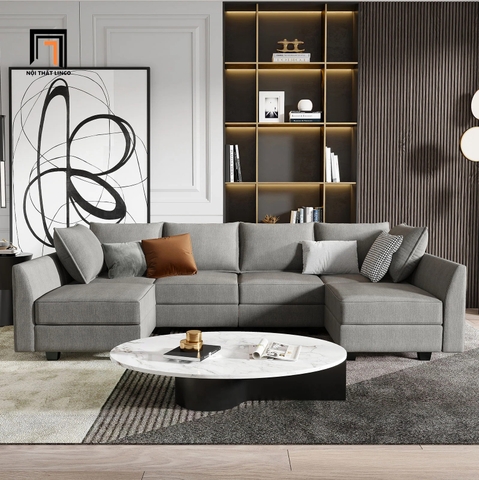 Bộ Ghế Sofa Chữ U Giá Rẻ UT16 Dixie 2m9 Màu Xanh Ngọc
