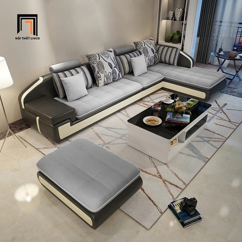 D5 Ghế sofa góc L hiện đại GT175 Sakaston 3m3 x 1m8 phối màu đẹp