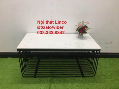 Q1 Bàn sofa phòng khách chữ nhật 1m x 50 mặt đá trắng đẹp