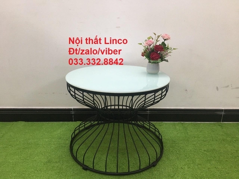 S2 Bàn sofa phòng khách đồng hồ cát 60 phối 2 màu đen trắng