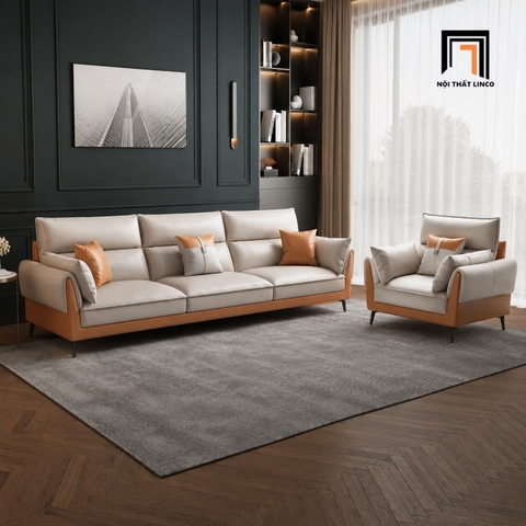 C3 Bộ sofa phòng khách KT29 Appelo phối màu da giả nổi bật