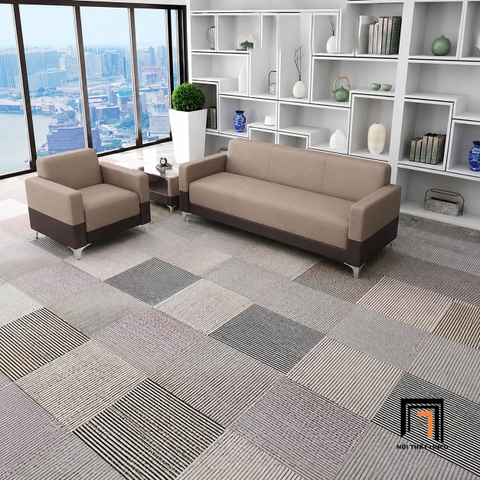 B4 Bộ sofa da giả KT86 Corbeau dành cho văn phòng làm việc