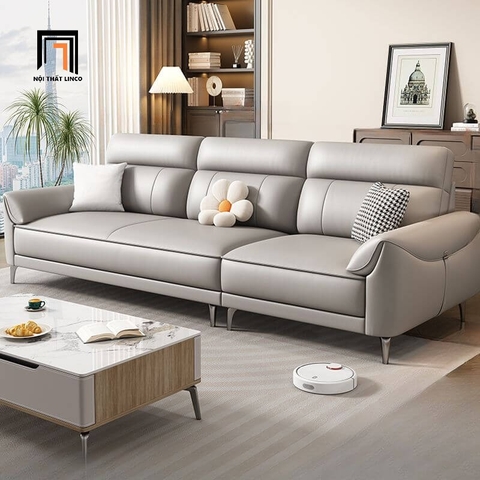 A6 Ghế sofa băng da 2m4 cao cấp BT116 Tazrou phòng khách đẹp