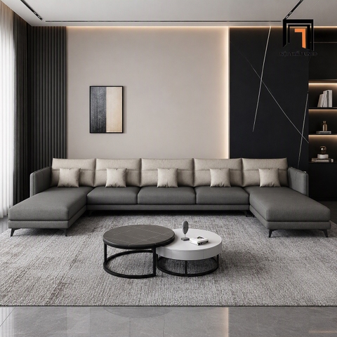 J1 Ghế Sofa U Dadiba UT59 3m2 Phối Vải Trẻ Trung, Hiện Đại