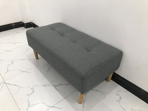 P1 Ghế sofa bench mini 1m màu xám đen sang trọng