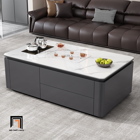 B2 Bàn sofa phòng khách trẻ trung mặt đá BSF79 Kamay hộc kéo nhỏ