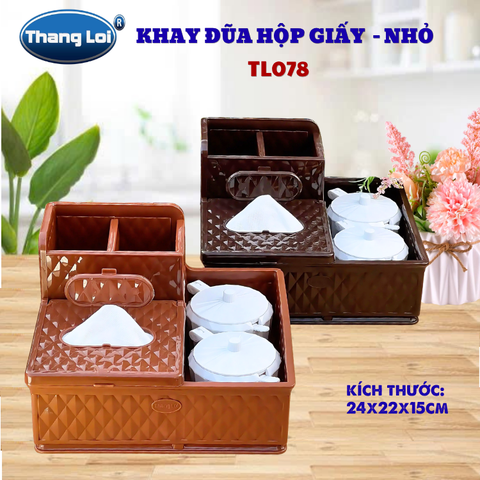 Khay Đựng Đũa Muỗng Nhà Hàng Quán Ăn Kèm Hộp Giấy Và Khay Đựng Gia Vị Size Lớn TL078