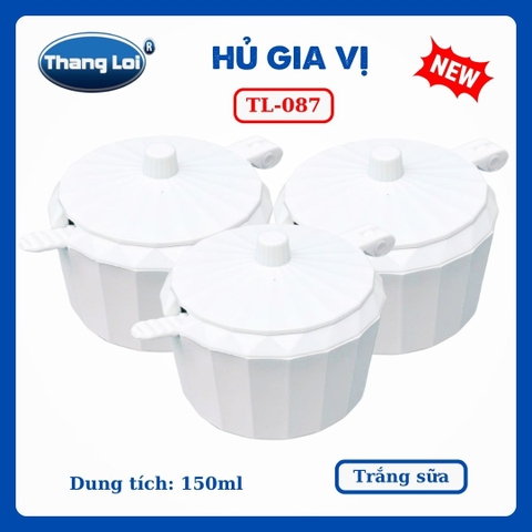 Hũ Đựng Gia Vị Có Muỗng 150ml Thắng Lợi TL-087 Nhựa PC Cao Cấp, Có Nắp Đậy - TL087