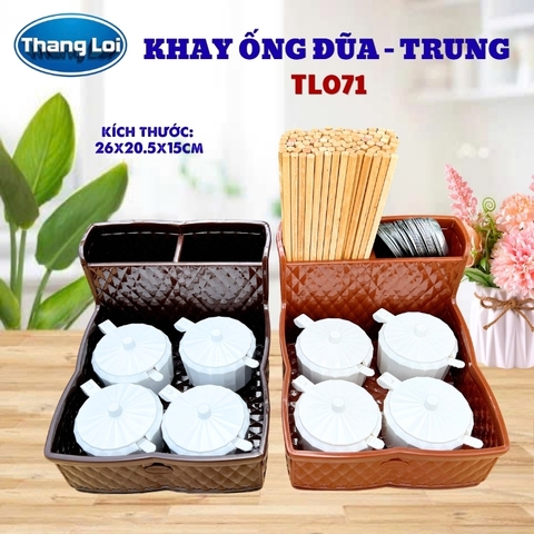 Khay Đựng Đũa Muỗng Nhà Hàng Quán Ăn Kèm Khay Gia Vị Size Trung TL071