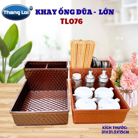 Khay Đựng Đũa Muỗng Nhà Hàng Quán Ăn Kèm Khay Gia Vị Size Lớn TL076