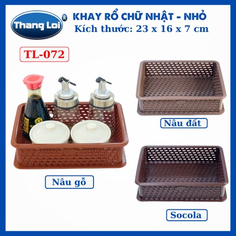KHAY RỔ CHỮ NHẬT - NHỎ TL072