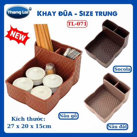 Khay Đựng Đũa Muỗng Nhà Hàng Quán Ăn Kèm Khay Gia Vị Size Trung TL071