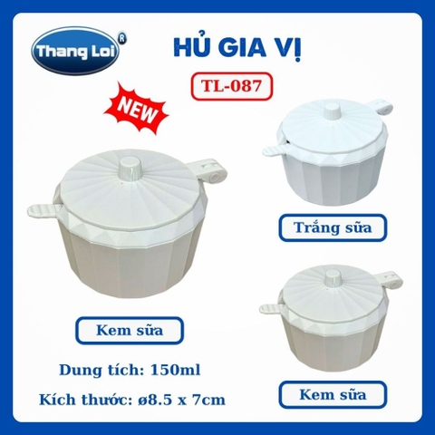 Hũ Đựng Gia Vị Có Muỗng 150ml Thắng Lợi TL-087 Nhựa PC Cao Cấp, Có Nắp Đậy - TL087