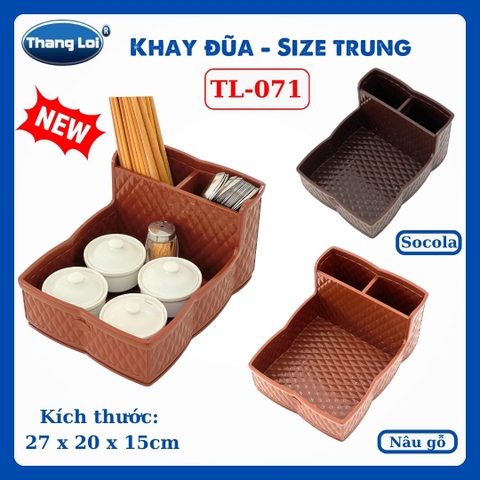 Khay Đựng Đũa Muỗng Nhà Hàng Quán Ăn Kèm Khay Gia Vị Size Trung TL071