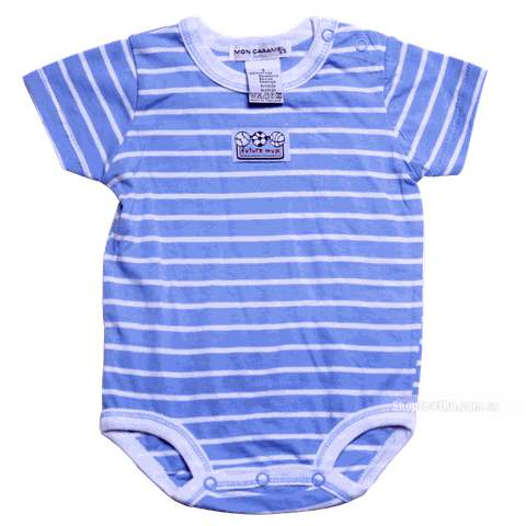 Bộ body bé trai màu kẻ xanh