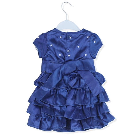 Váy xếp ly nhiều tầng đính nơ Jazzy Xanh