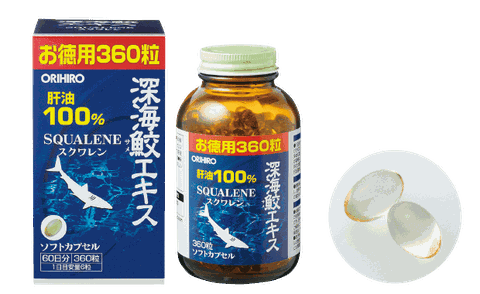 Dầu gan cá mập biển sâu Orihiro bổ sung Squalene hỗ trợ chống oxi hóa (360 viên)