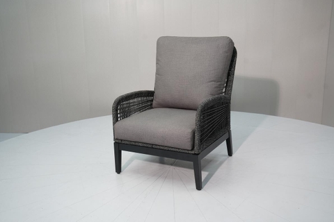 Cancun armchair, alu frame and rope