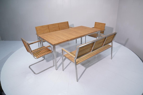 Oslo set, stainless steel frame