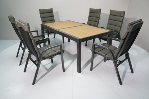 Toronto dining set, alu frame