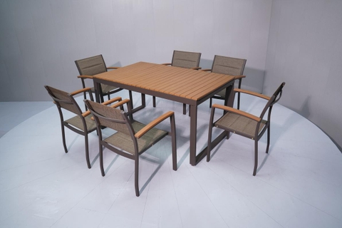 Vienna dining set, alu frame