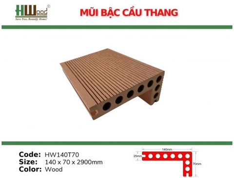 HW140T70 Wood 140x70x2900 Lổ tròn