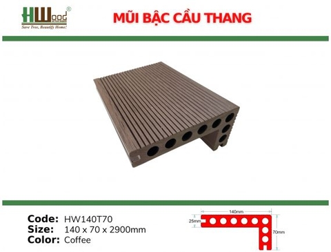 HW140T70 Coffee 140x70x2900 Lổ tròn