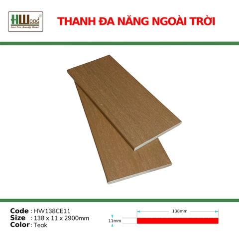 HW138CE11 Teak 138x11x2900 2 lớp
