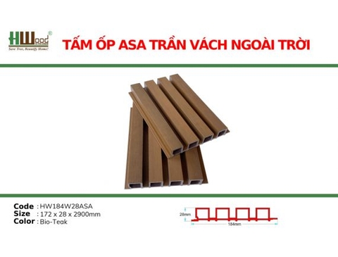 HW184W28ASA Bio Teak 172 x 28 x 2900 Lam sóng