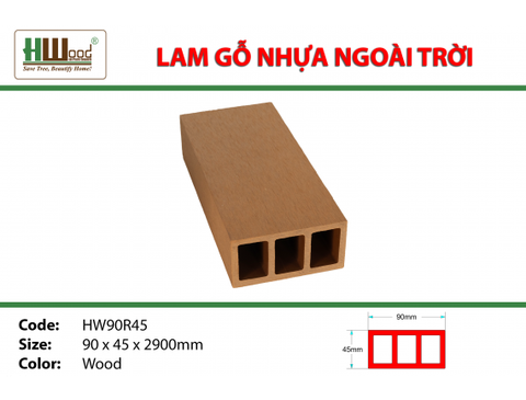 HW905R45 Wood 90 x 45 x 2900 3 lổ