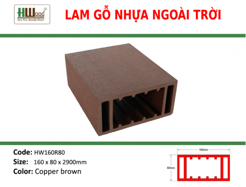 HW160R80 Copper Brown 160 x 80 x 2900