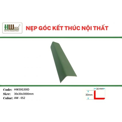 HW30G30ID AW-052 30x30x3000 Nẹp góc kết thúc V