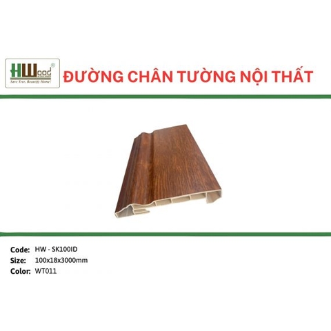 HW-SK100ID WT011 100x18x3000  Đường chân tường