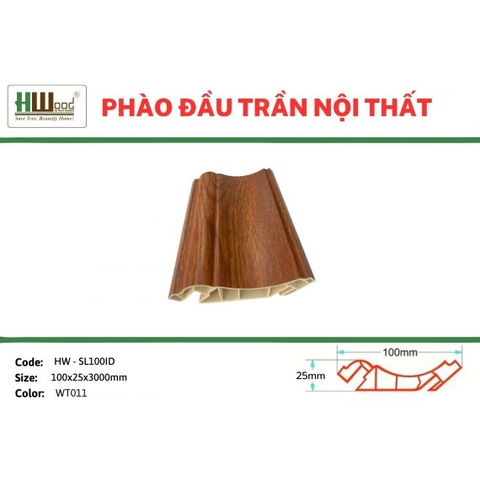 HW-SL100ID WT011 100x25x3000 Phào đầu trần